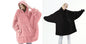 Hoodie Sweatshirt With Big Pocket Tops Sweater Comfortable Loose Double-Sided Fleece Thicker Wearable Blanket EHAD +
