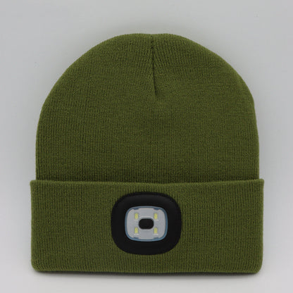 LED Knit Hat Button Cell Type Knitted Hat With Light Glowing EHAD +