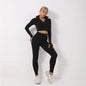 3PCS Yoga Set Seamless Sport Set Women Gym Clothing Leggings Women Crop Top Sports Bra Women Fitness Gym Set Womens Outfits Tracksuit EHAD +