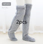Over Knee High Fuzzy Long Socks Winter Warm Cold Leg Knee Joint Cold-proof Stockings Home Floor Sleeping Socks EHAD +