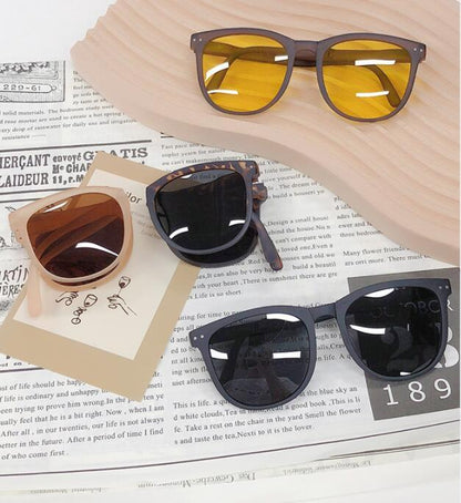Trendy Foldable Sunglasses For Women TR Polarized Folding Sun Glasses EHAD +