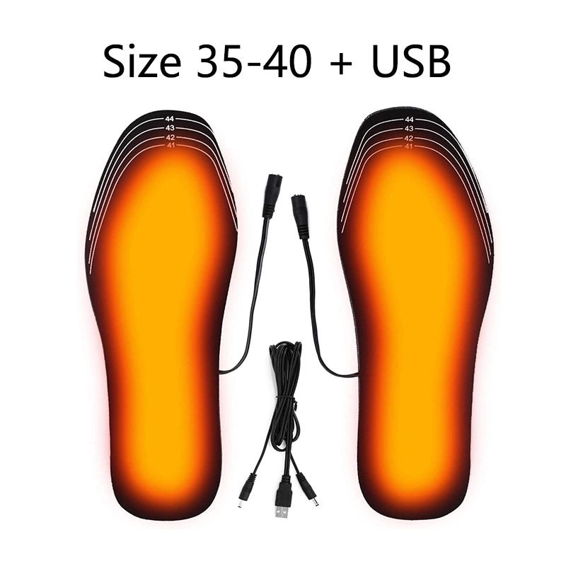 USB Heated Shoes Insoles Can Be Cut Winter Warm Heating Insoles Pad Feet For Boots Sneaker Shoes EHAD +