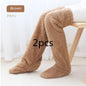 Over Knee High Fuzzy Long Socks Winter Warm Cold Leg Knee Joint Cold-proof Stockings Home Floor Sleeping Socks EHAD +