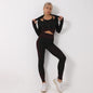 3PCS Yoga Set Seamless Sport Set Women Gym Clothing Leggings Women Crop Top Sports Bra Women Fitness Gym Set Womens Outfits Tracksuit EHAD +