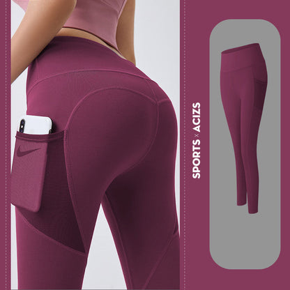 Yoga Pants Women With Pocket Leggings Sport Girl Gym Leggings Women Tummy Control Jogging Tights Female Fitness Pants EHAD +