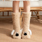Cute Cartoon Dog Floor Socks Winter Warm Non-slip Plush Socks For Women EHAD +