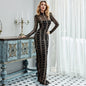 Sequins Women Maxi Dresses Long Sleeve Female Party Dresses EHAD +