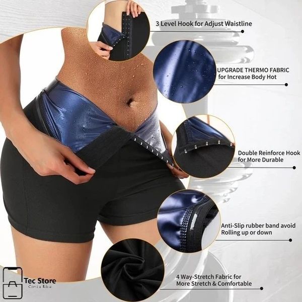 Slimming Pants Waist Trainer Shapewear Tummy Hot Thermo Sweat Leggings Fitness Workout Sweat Sauna Pants Body Shaper EHAD +