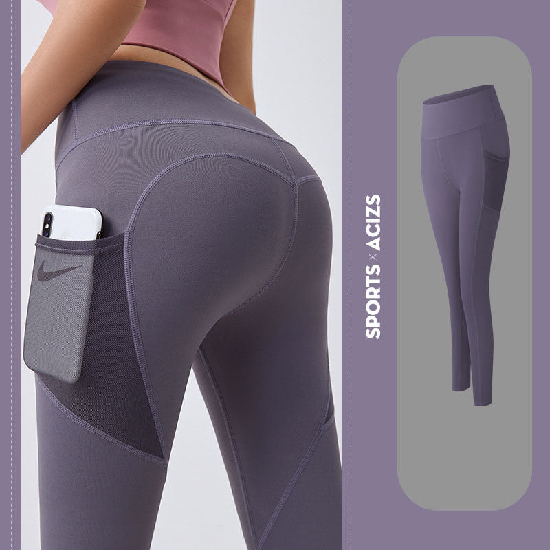 Yoga Pants Women With Pocket Leggings Sport Girl Gym Leggings Women Tummy Control Jogging Tights Female Fitness Pants EHAD +