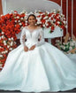 Ball Gown Wedding Dress Long Sleeves Bridal Gown EHAD +
