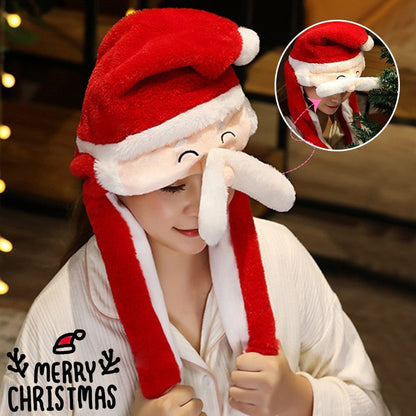 Novel Movable Christmas Hat Winter Cute Santa Claus Snowman Elk Hat EHAD +