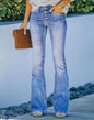 High Waist Bell Bottom Jeans Trendy Wear Washed Out Street Style Women's Denim Pants EHAD +
