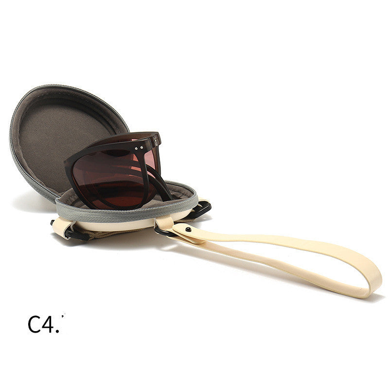 Trendy Foldable Sunglasses For Women TR Polarized Folding Sun Glasses EHAD +