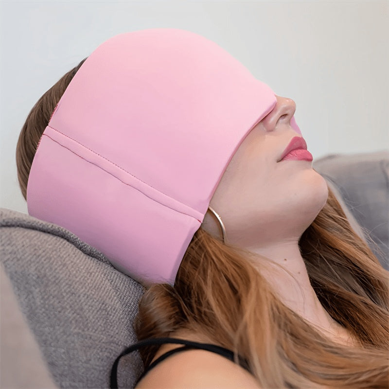 Ice Compress Headache Eye Mask Hat Relief For Migraines, Stress, And Tension Massage Tool EHAD +