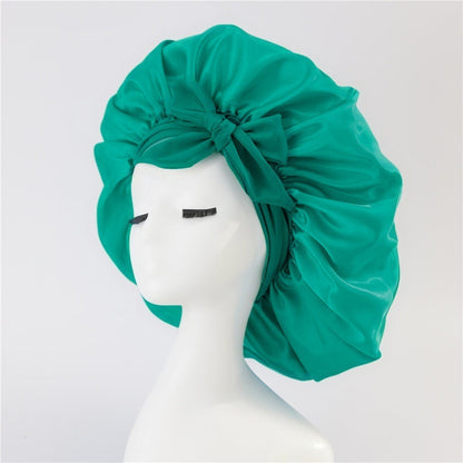 New Silk Bonnet For Sleeping Women Satin Bonnet Hair Bonnet Night Sleep Cap Scarf Wrap For Curly Hair With Tie Band For Curly Hair EHAD +
