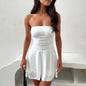 Y2K Tube-top Short Dress Summer Sexy Pleated Tight Dresses For Womens Clothing EHAD +