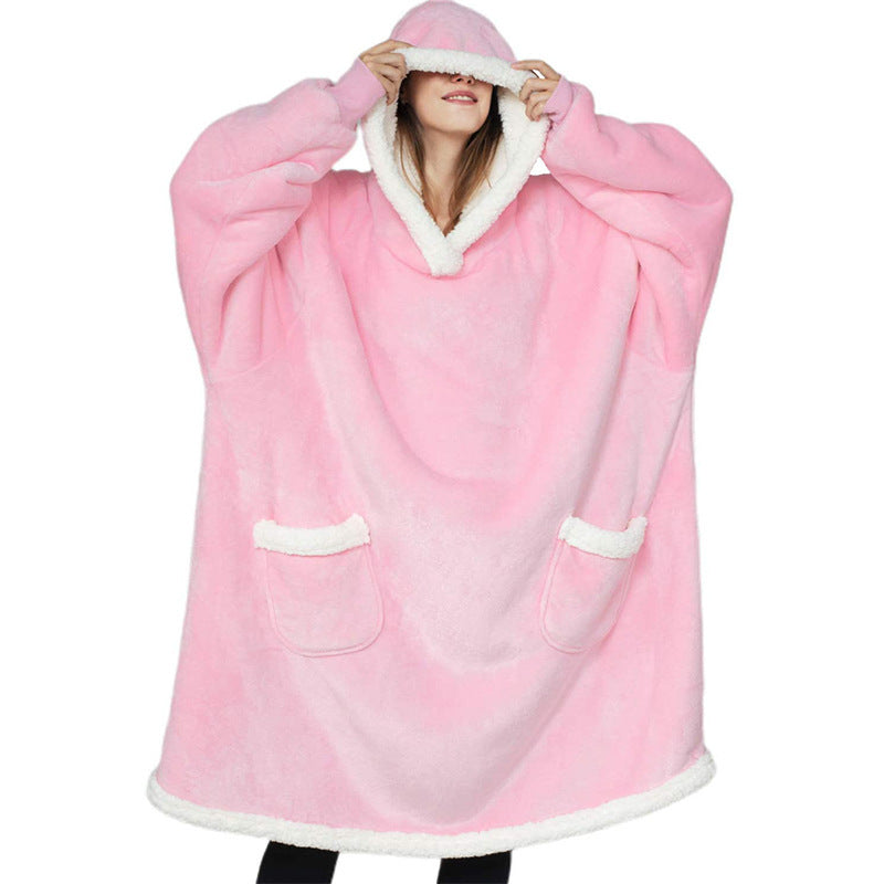 Winter TV Hoodie Blanket Winter Warm Home Clothes Women Men Oversized Pullover With Pockets EHAD +