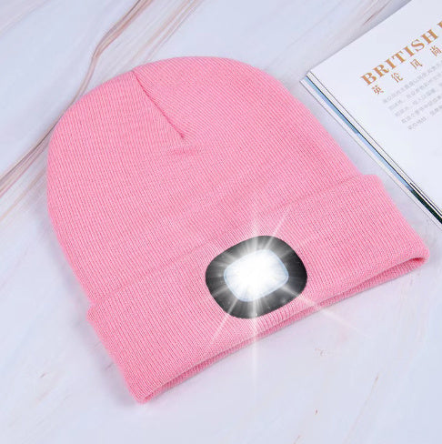 LED Knit Hat Button Cell Type Knitted Hat With Light Glowing EHAD +
