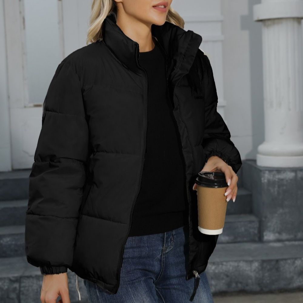 Winter Coat Women Casual Windproof Down Cotton Coat Warm Thickened Jacket Solid Outwear All-match Loose Tops Clothing EHAD +