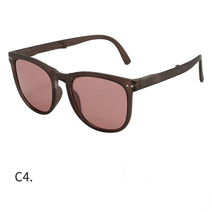 Trendy Foldable Sunglasses For Women TR Polarized Folding Sun Glasses EHAD +