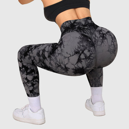 Seamless Tie Dye Leggings Women Yoga Pants Push Up Sport Fitness Running Gym Leggings EHAD +