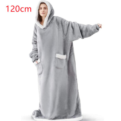 Winter TV Hoodie Blanket Winter Warm Home Clothes Women Men Oversized Pullover With Pockets EHAD +