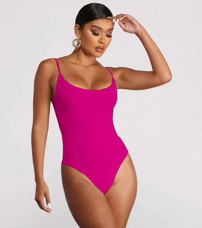 Summer Bikini Backless String Large Size Sexy Solid Color Triangle One-piece Swimsuit Womens Clothing EHAD +