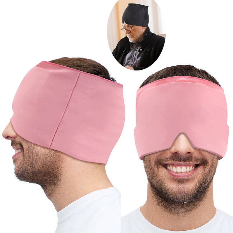 Ice Compress Headache Eye Mask Hat Relief For Migraines, Stress, And Tension Massage Tool EHAD +