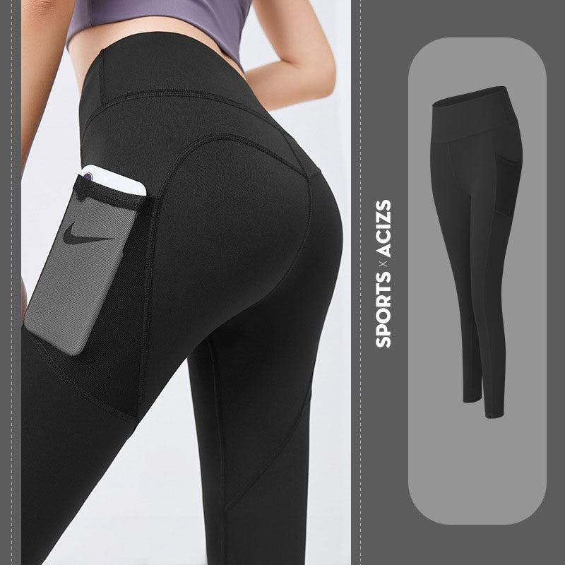 Yoga Pants Women With Pocket Leggings Sport Girl Gym Leggings Women Tummy Control Jogging Tights Female Fitness Pants EHAD +
