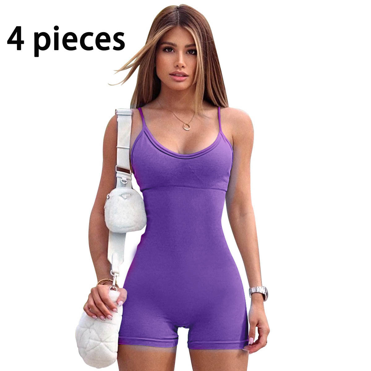 Spaghetti Strap Shorts Jumpsuit Sports Yoga Workout Tight Romper Women Fashion Fitness Sportwear EHAD +