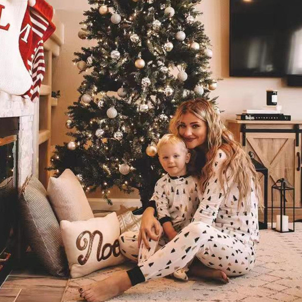 Christmas Tree Family Wear Pajamas Print EHAD +