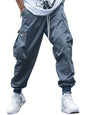 Multi-pocket Cargo Pants Men's Casual Hip-Hop Drawstring Trousers Outdoor Streetwear Sports Pant