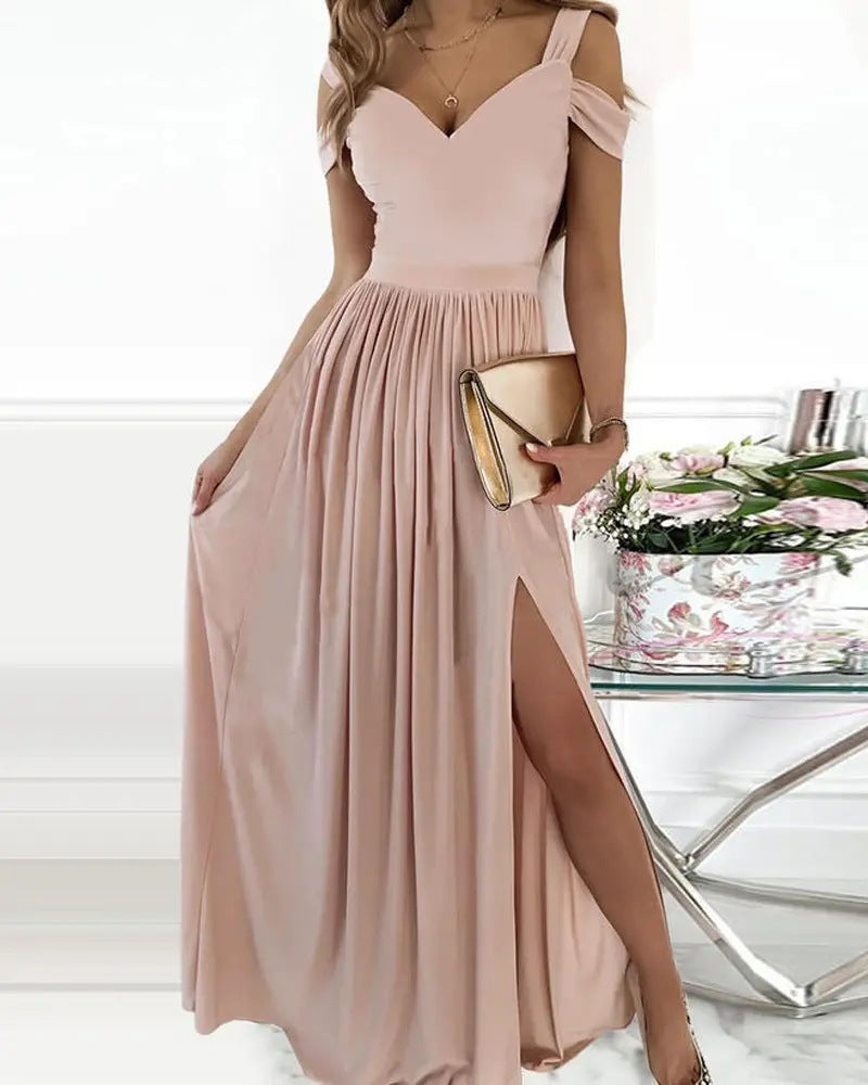 Long Floor Length Elegant Greek Style Pleated Dress EHAD +