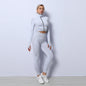 3PCS Yoga Set Seamless Sport Set Women Gym Clothing Leggings Women Crop Top Sports Bra Women Fitness Gym Set Womens Outfits Tracksuit EHAD +