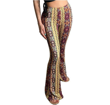 High Elastic Tight Pants Slim Sexy Print Trousers Womens Clothing EHAD +