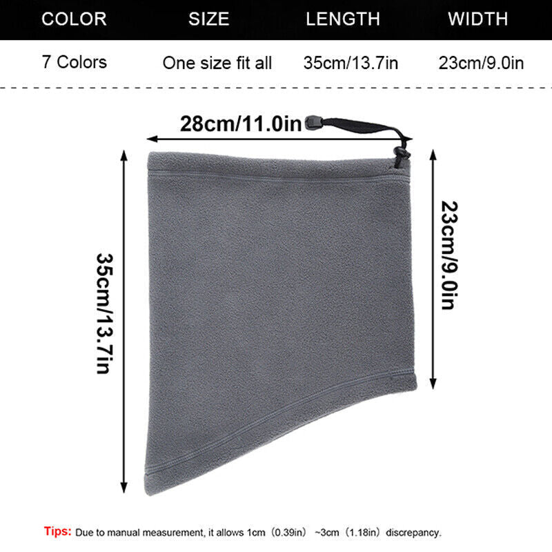 Winter Windproof Scarves Fleece Tube Scarf Mask Soft Half Face Cover SKi Snowboard Neck Warmer Gaiter Fashion Women Men Winter Fleece Face Mask Scarf Balaclava Neck Warmer EHAD +