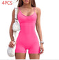 Spaghetti Strap Shorts Jumpsuit Sports Yoga Workout Tight Romper Women Fashion Fitness Sportwear EHAD +