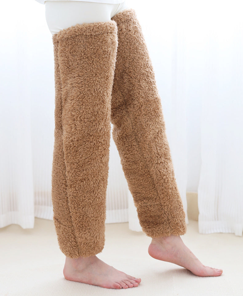 Over Knee High Fuzzy Long Socks Winter Warm Cold Leg Knee Joint Cold-proof Stockings Home Floor Sleeping Socks EHAD +