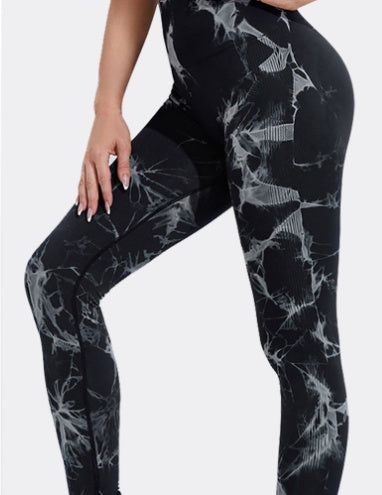 Seamless Tie Dye Leggings Women Yoga Pants Push Up Sport Fitness Running Gym Leggings EHAD +