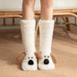 Cute Cartoon Dog Floor Socks Winter Warm Non-slip Plush Socks For Women EHAD +