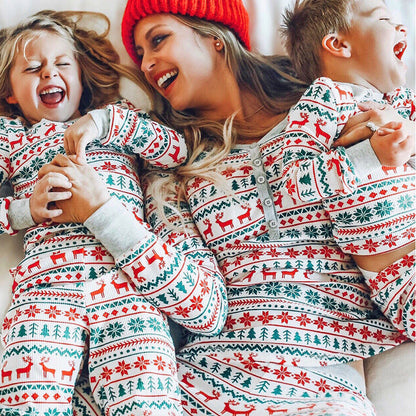 Christmas Pajamas Family Matching New Year Father Mother Kids Baby Look Clothes Set Dad Mom And Daughter Son Pyjamas Outfit EHAD +