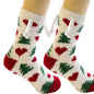 Christmas Supplies Magnetic Suction Hand In Hand Couple Socks Coral Fleece Tube Socks Warm Slipper Bed Socks Winter Soft Warm Slipper EHAD +